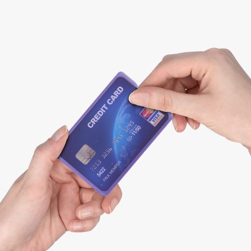 Zestaw 10 etui na karty Kwmobile, fioletowy, plastikowy, 45056.108