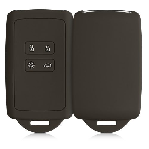 Obudowa kluczyka do samochodu kwmobile do Renault/Dacia 4 przyciski - Keyless Go, silikon, czarna, 48035.107