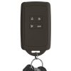 Obudowa kluczyka do samochodu kwmobile do Renault/Dacia 4 przyciski - Keyless Go, silikon, czarna, 48035.107
