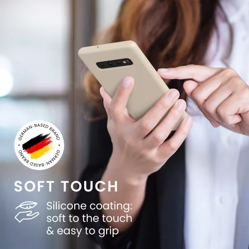 Etui kwmobile do Samsunga Galaxy S10 Plus, Silikon, Kremowy, 49028.125