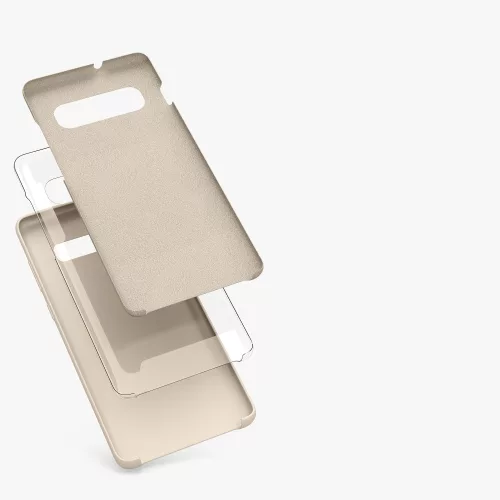 Etui kwmobile do Samsunga Galaxy S10 Plus, Silikon, Kremowy, 49028.125