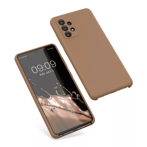 Etui kwmobile do Samsung Galaxy A52/Galaxy A52 5G/Galaxy A52s 5G, Silikon, Brązowy, 54347.245