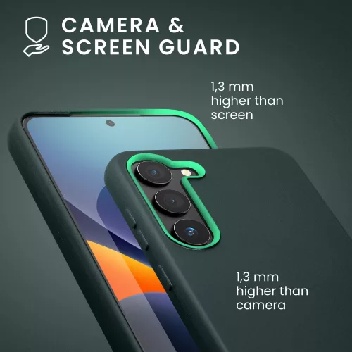 Etui kwmobile do Samsunga Galaxy S23, Silikon, Zielony, 60312.14