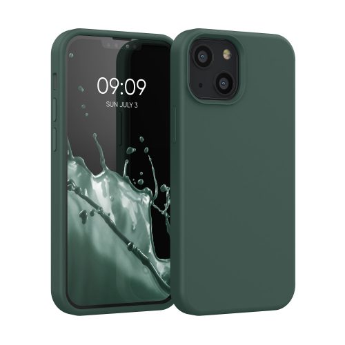 Etui kwmobile do Apple iPhone 13 Mini, silikonowe, zielone, 55877.169