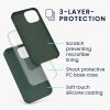 Etui kwmobile do Apple iPhone 13 Mini, silikonowe, zielone, 55877.169
