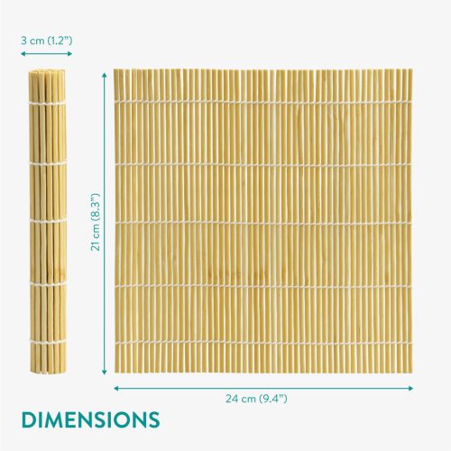 Set 16 piese kit sushi Navaris pentru incepatori, tava bambus, 24x15x2 cm, 60621.01