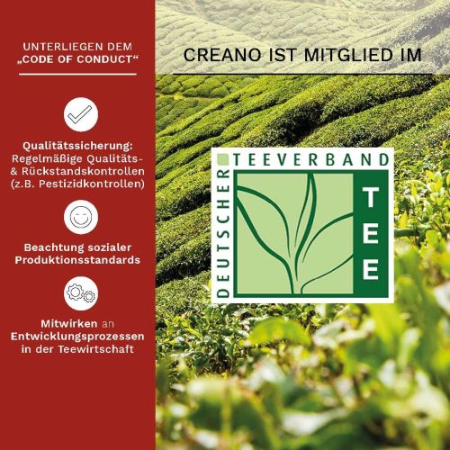 Zestaw prezentowy Creano ErbluhTee Mix, 6 kul białej herbaty z kwiatami i szklany czajnik 500 ml