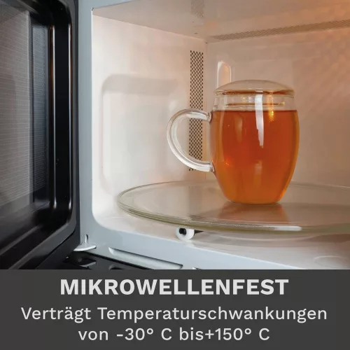 Pahar pentru ceai Creano All-in-One, 400 ml, cu infuzor din inox si capac din sticla