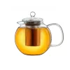 Ceainic din sticla Creano All-in-One, 0,85 L, cu infuzor din inox si capac, anti-picurare