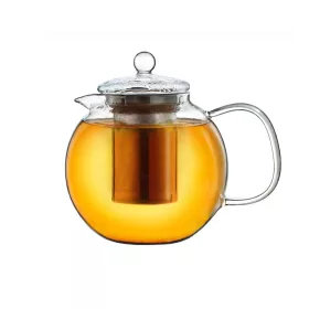   Ceainic din sticla Creano All-in-One, 0,85 L, cu infuzor din inox si capac, anti-picurare