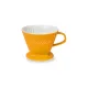 Filtru cafea Creano din portelan, marimea 4, pentru filtre 1x4, baza stabila, galben sofran