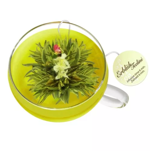 Zestaw kwitnącej herbaty Creano ErbluhTeelini do kubka, 8 sztuk (4 aromaty), herbata zielona
