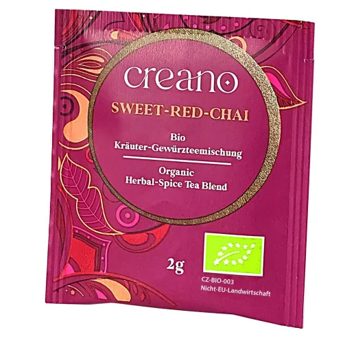 Herbata Bio Creano Słodki Czerwony Chai, 20 torebek, hibiskus i przyprawy, owocowo-pikantny smak