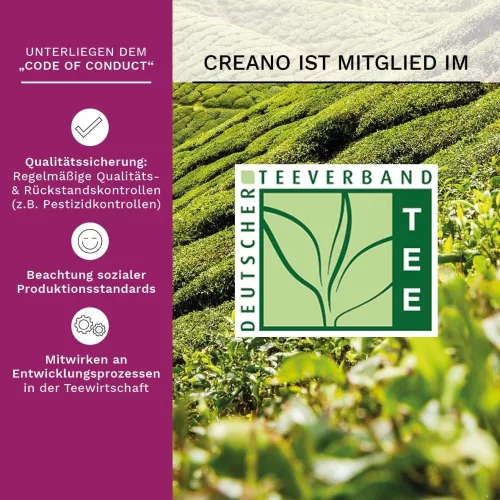 Ceainic din sticla Creano, 1 L, cu infuzor din inox, capac si 2 flori de ceai