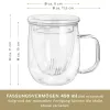 Cana pentru ceai Creano, 450 ml, sticla borosilicata, cu infuzor si capac din sticla