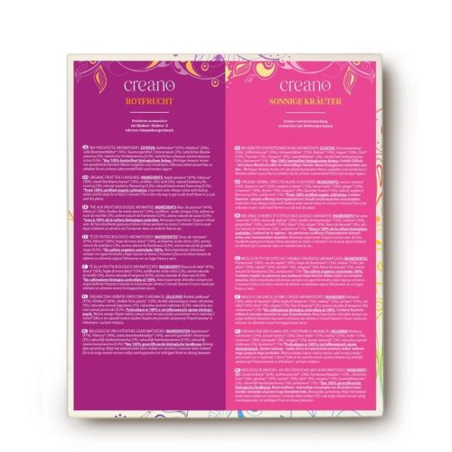 Zestaw prezentowy herbat owocowych i ziołowych Creano, 27 torebek (9 odmian), 54 g, bez kofeiny