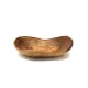 Rustykalna owalna miseczka z drewna oliwnego, 14–16 cm, do przekąsek i serwowania