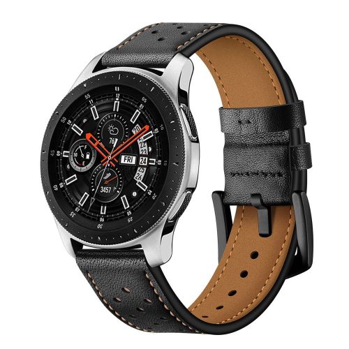 Skórzany pasek Tech-Protect do zegarka Samsung Galaxy 42 mm w kolorze czarnym
