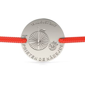 Srebrna bransoletka na sznurku model Friend of Hope