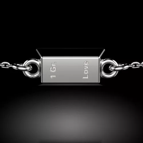 Bransoletka łańcuszkowa srebrna model 1 Gram Love