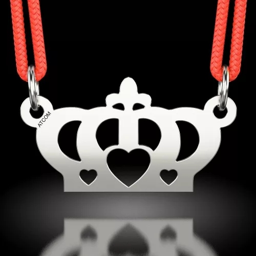 Srebrna zawieszka model Coronita z sercem