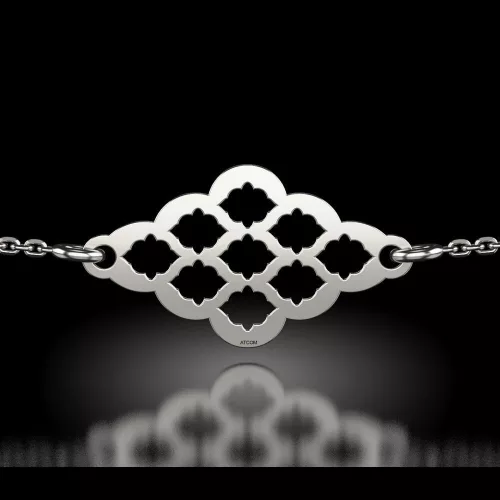 Bransoletka ze srebrnego łańcuszka model 62