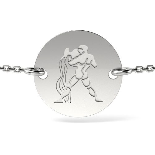 Bransoletka na srebrnym łańcuszku model1 Aquarius
