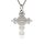 Srebrny łańcuszek z zawieszką model Christian Cross