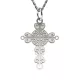 Srebrny łańcuszek z zawieszką model Christian Cross