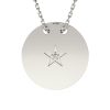 Srebrny łańcuszek z zawieszką model North Star