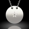 Srebrny łańcuszek z zawieszką model North Star