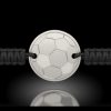 Srebrna bransoletka z czarnym sznurkiem Model Soccer Ball