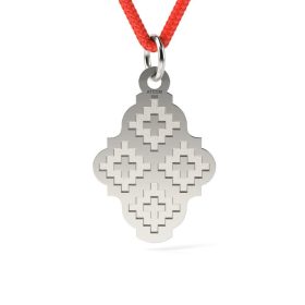   Srebrny wisiorek ze sznurkiem Tradycyjne motywy siedmiogrodzkie