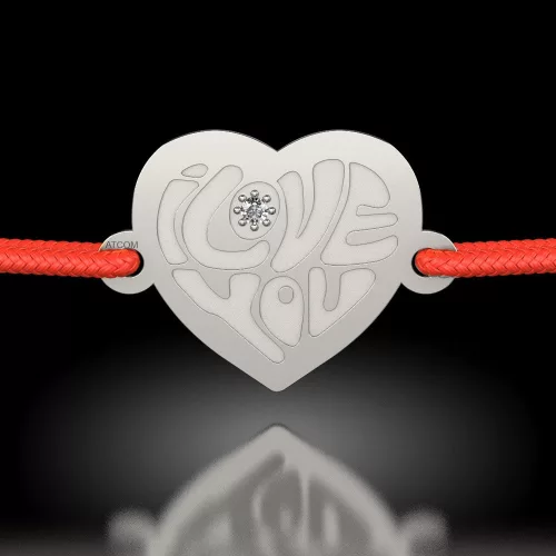 Uwielbiam srebrną bransoletkę w kształcie diamentu