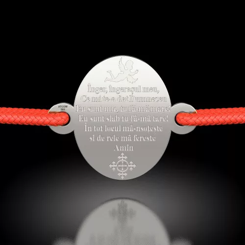 Srebrna bransoletka na sznurku model Inger Ingeras