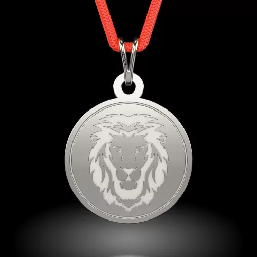 Srebrna zawieszka na sznurku model Leo