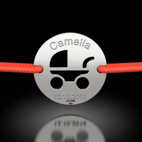 Bransoletka ze srebrnego sznurka Bambino