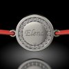 Srebrna bransoletka z kryształowym sznurkiem Magic Coin