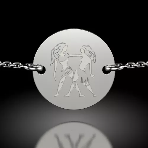 Bransoletka ze srebrnego łańcuszka Gemeni