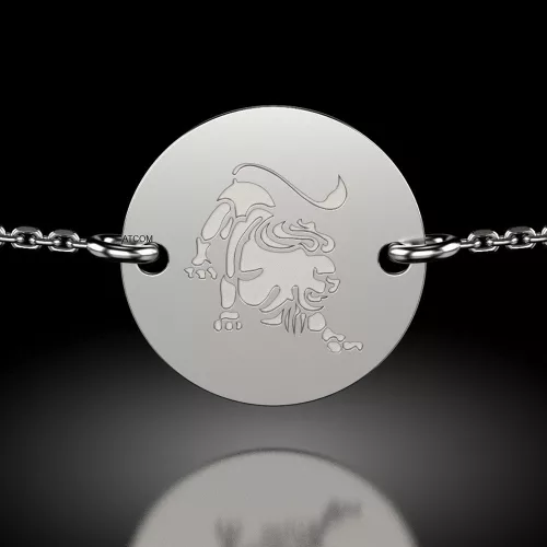 Bransoletka na srebrnym łańcuszku model Leo