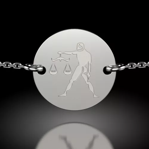 Bransoletka ze srebrnego łańcuszka model Libra