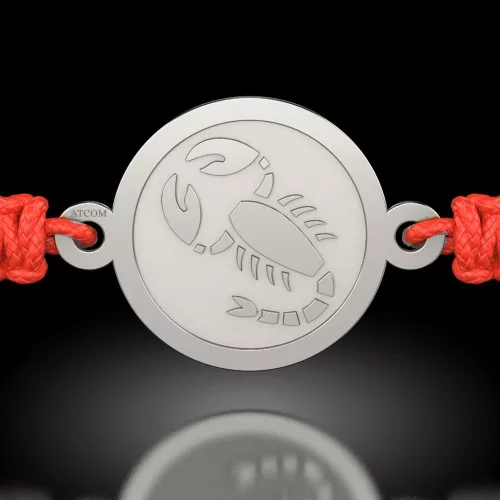 Srebrna bransoletka Talisman Scorpion w kolorze srebrnym