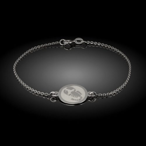 Bransoletka na srebrnym łańcuszku Talisman Skorpion