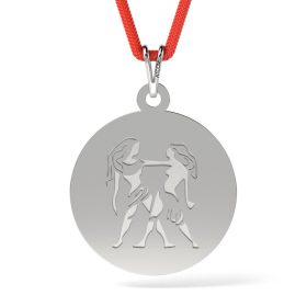 Srebrna zawieszka ze wzorem sznurka