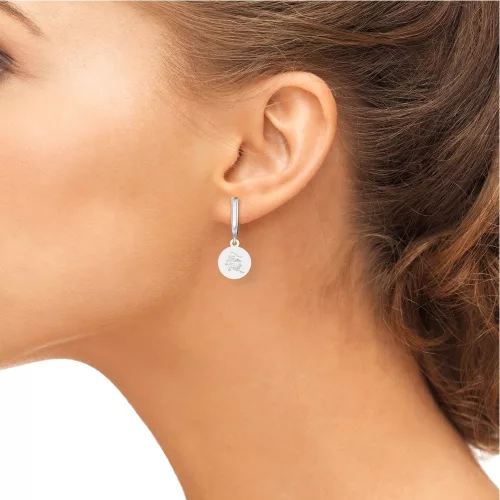 Kolczyki srebrne model Leo