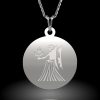 Srebrny łańcuszek z zawieszką model Virgo