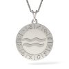 Srebrny łańcuszek z zawieszką model Aquarius