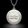 Srebrny łańcuszek z zawieszką model Aquarius