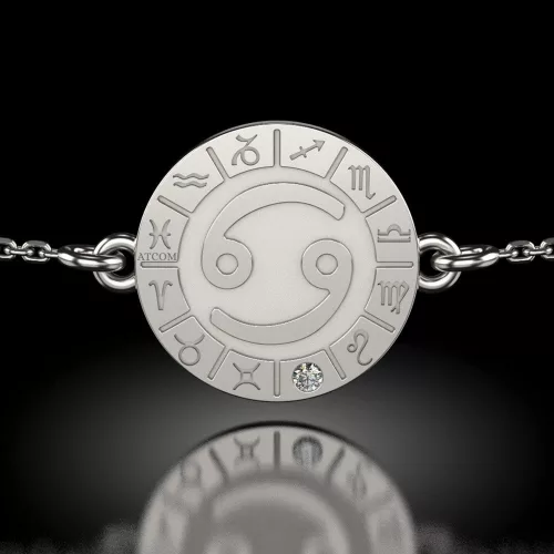 Bransoletka ze srebrnego łańcuszka model Rak