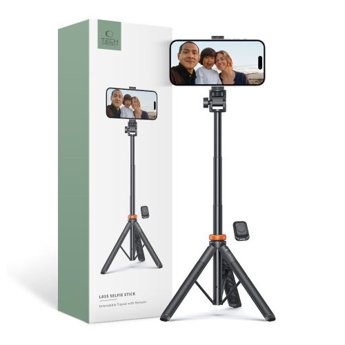 Statyw do Selfie Stick Uniwersalny Tech-Protect L03S Bluetooth Czarny